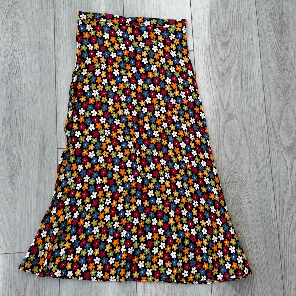 Reformation Multicolor Floral A-Line Skirt